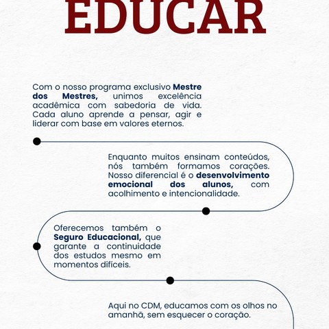 CDM — conheça nossa forma de educar